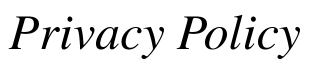 Privacy Policy
