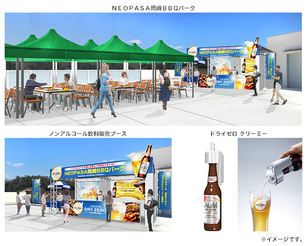 NEOPASA岡崎BBQパーク、ノンアルコール飲料販売ブース、ドライゼロ クリーミー。※イメージです。