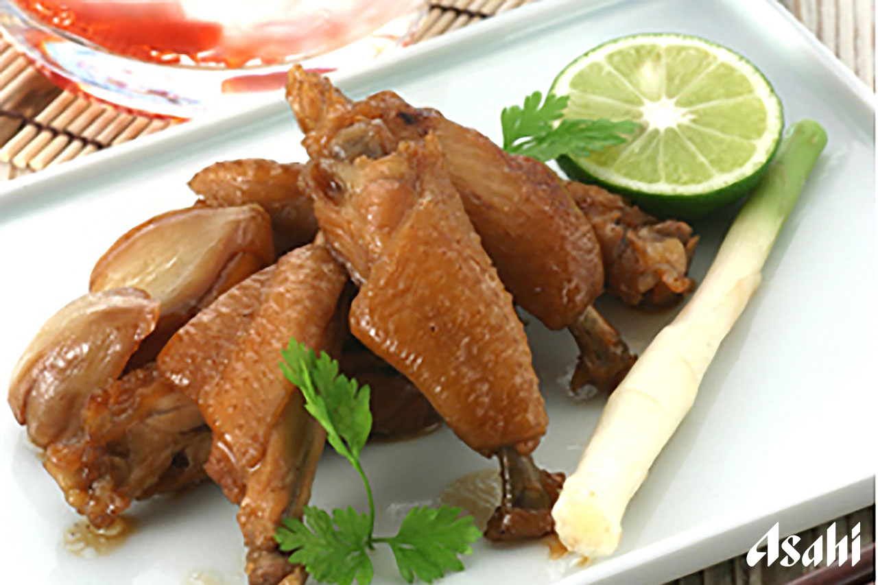 鶏手羽中の黒酢ニンニク煮のレシピ・作り方 | おつまみレシピ | アサヒ